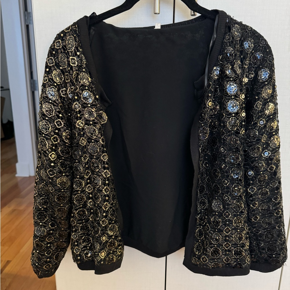 Willow & Clay black and gold sequin jacket - Small